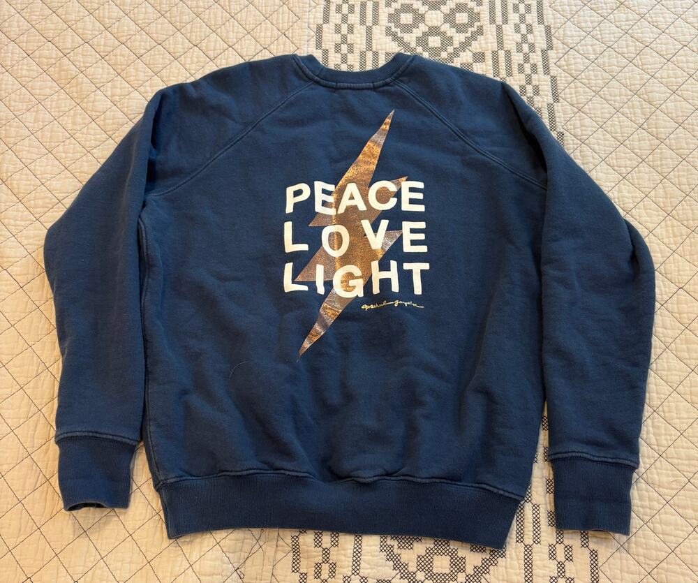Spiritual Gangster Peace Love Light Lightning Bolt Sweater